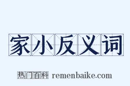 家小反义词是什么意思的图片